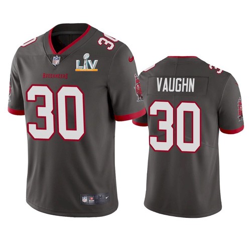 Men's Tampa Bay Buccaneers #30 Ke'Shawn Vaughn Grey NFL 2021 Super Bowl LV Limited Stitched Jersey